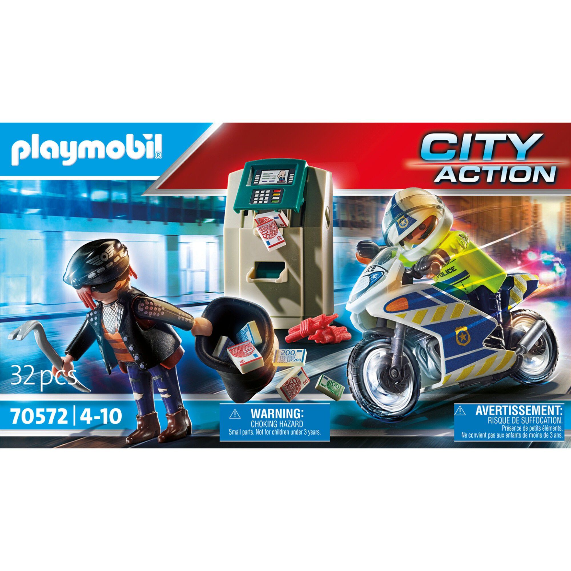 Police motorcycle: pursuit of the money