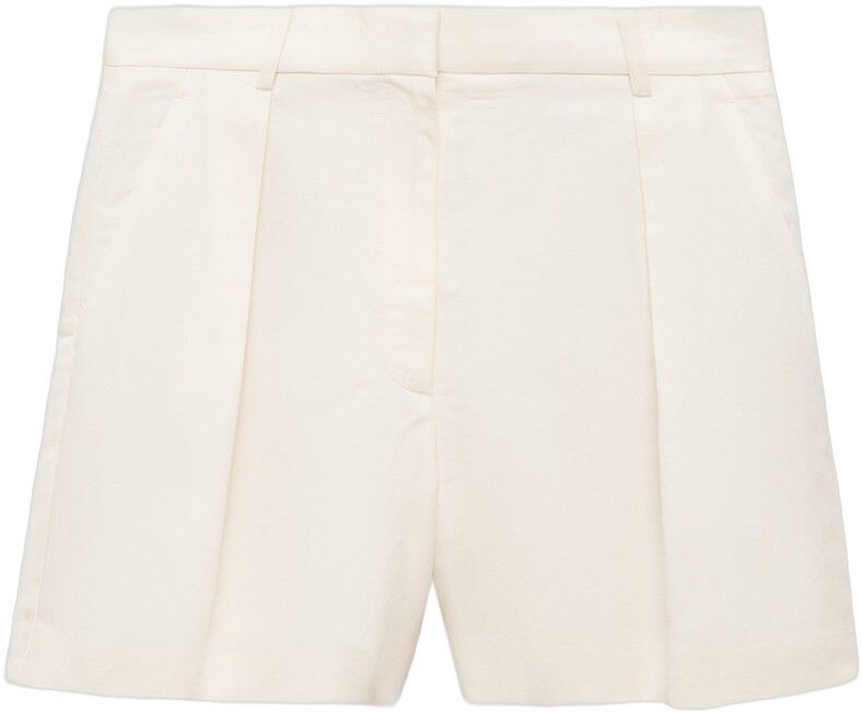 Linen-blend suit bermuda shorts