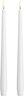 Moods & More - LED taper candle, Silk, Slim, Classic white, 2-pack, 23