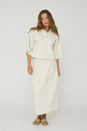 Line twill skirt
