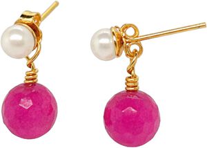 Ina Agat Earrings - Gold