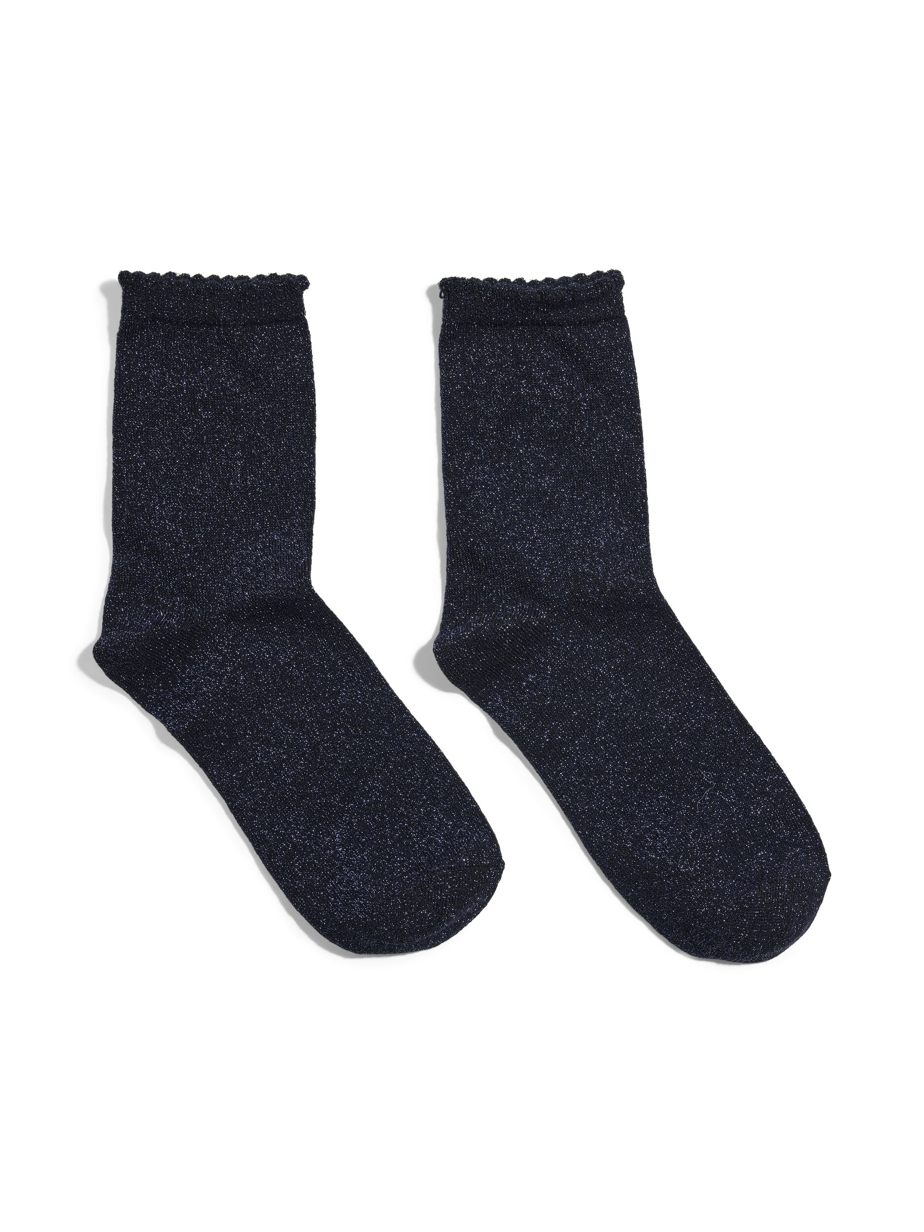 PCSEBBY GLITTER LONG 1 PACK SOCKS N