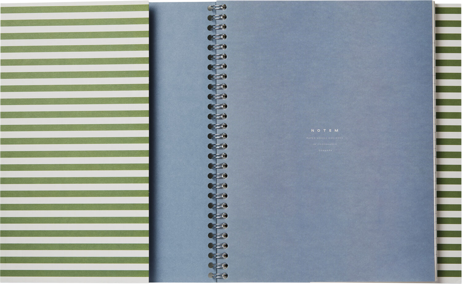 NELA Notebook med spiralryg - Stor, Gr&oslash;n