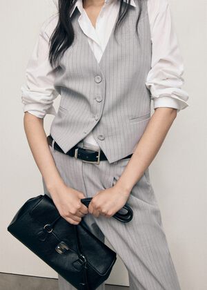 Pinstriped suit waistcoat