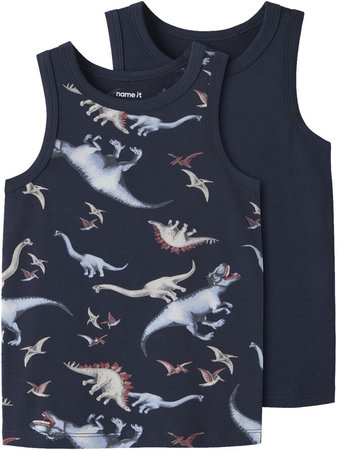 NMMTANK TOP 2P NAVY DINO NOOS