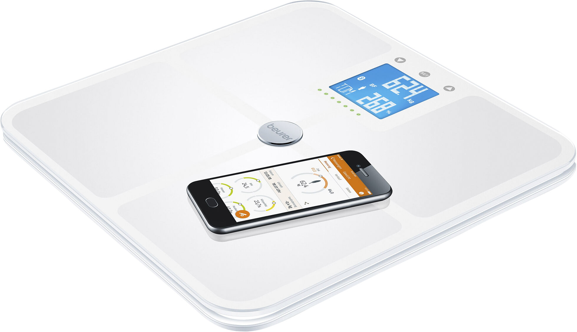 Kroppsanalysev&aring;g med Bluetooth, vit BF 950