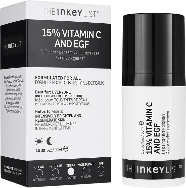 Uppljusande serum med 15% C-vitamin och EGF