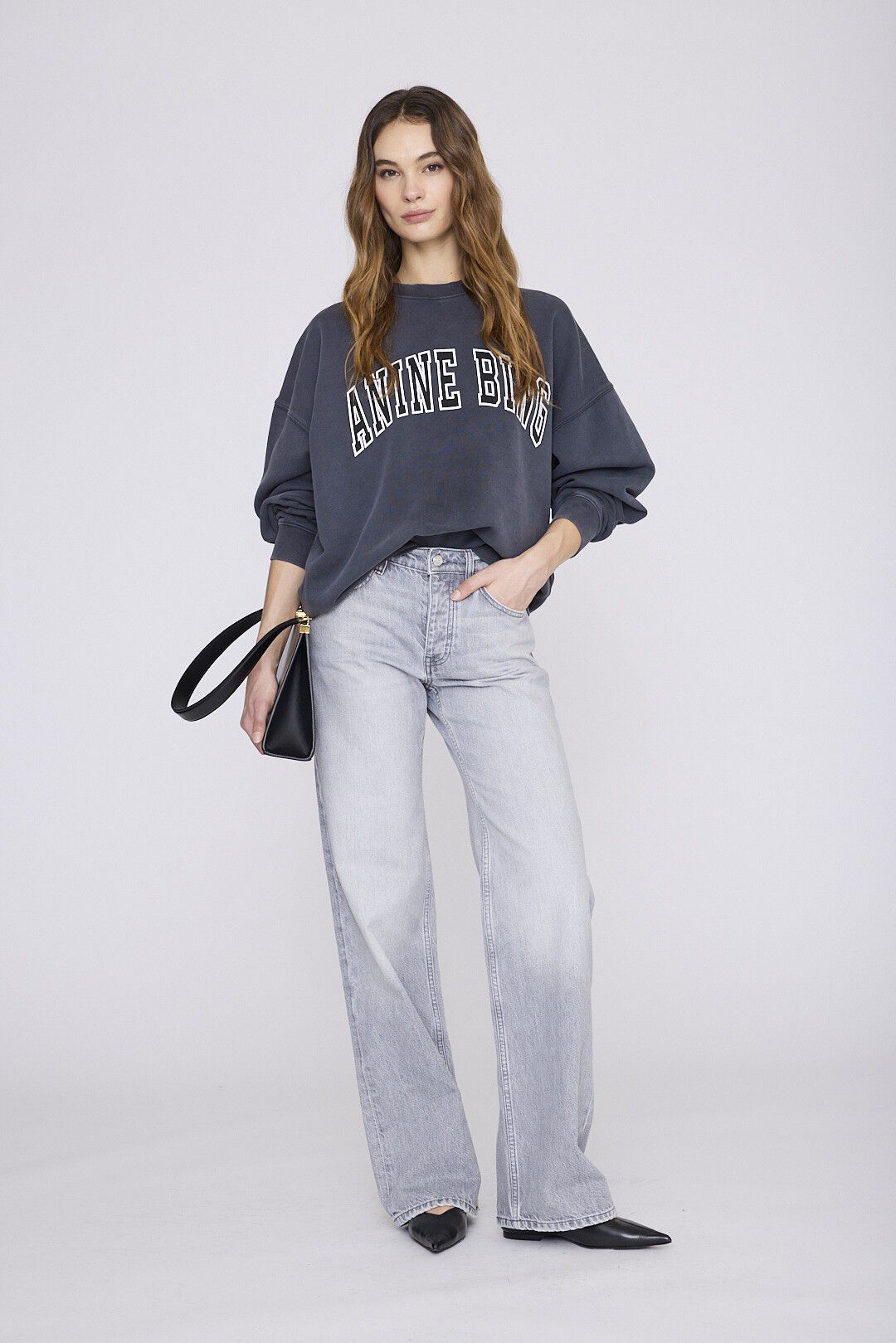 MILES SWEATSHIRT NEW CLASSIC - WASHED BLACK