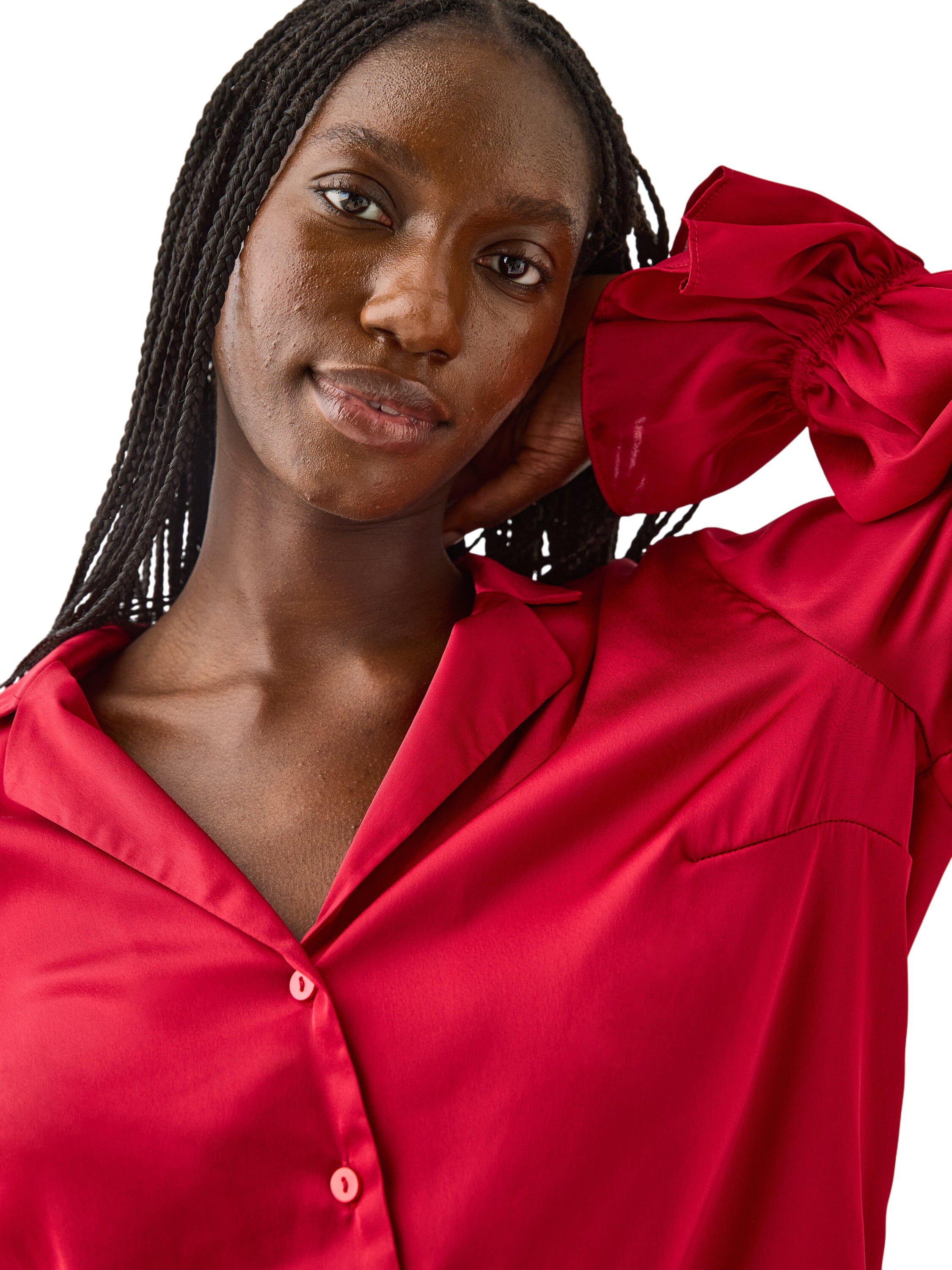 Komfortabel pyjamasskjorte med klas