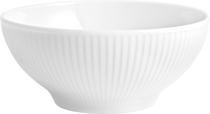 "Skål Plissé 1 liter 18 cm Hvit"