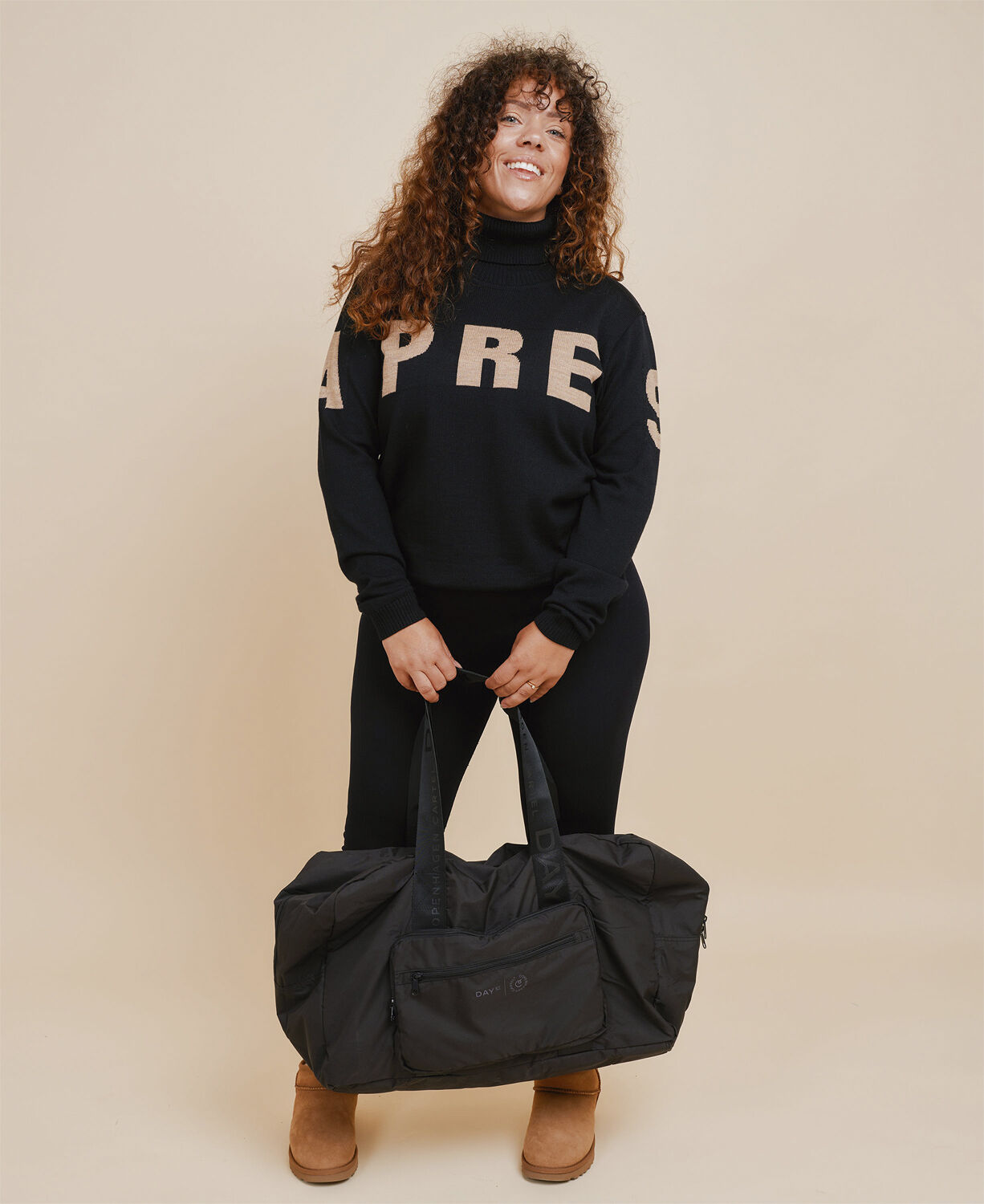 Alpine Turtleneck Knit Sweater - Nero