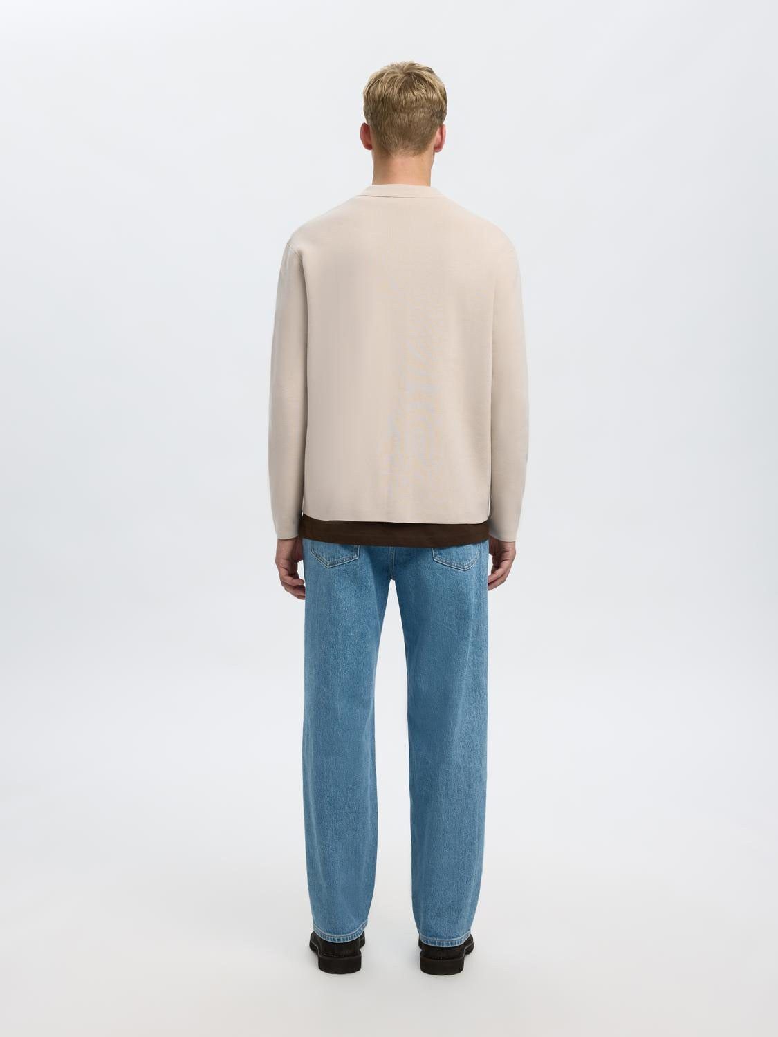 Slhmike Light Relaxed Polo Cardigan Noos