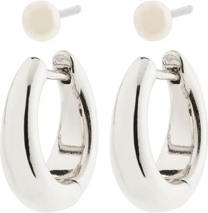 STARLIGHT earrings 2-in-1 set silver-plated