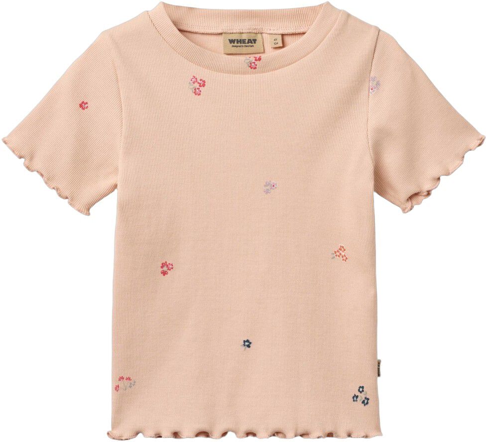 Kort&aelig;rmet Rib T-shirt Alicia