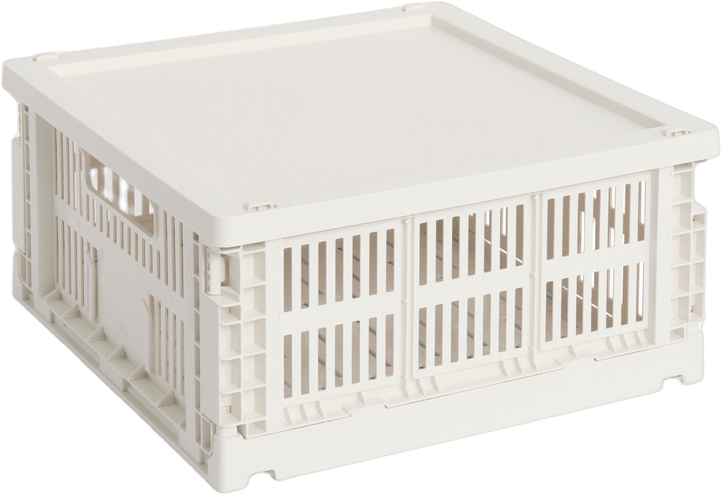 HAY Colour Crate Lid Plastic-Medium Square / Cube-Off-white
