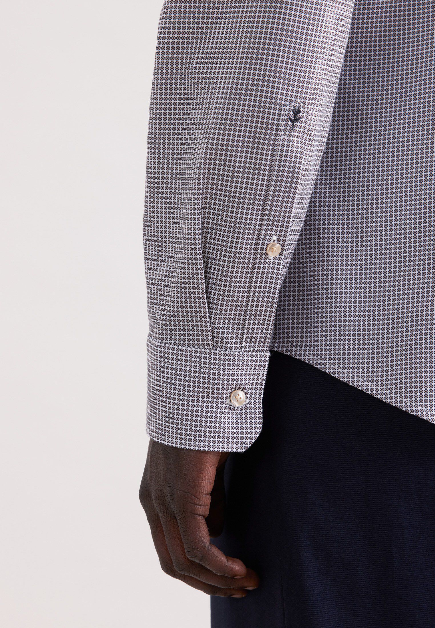 Business shirt Slim 1/1 Kent-Collar Print