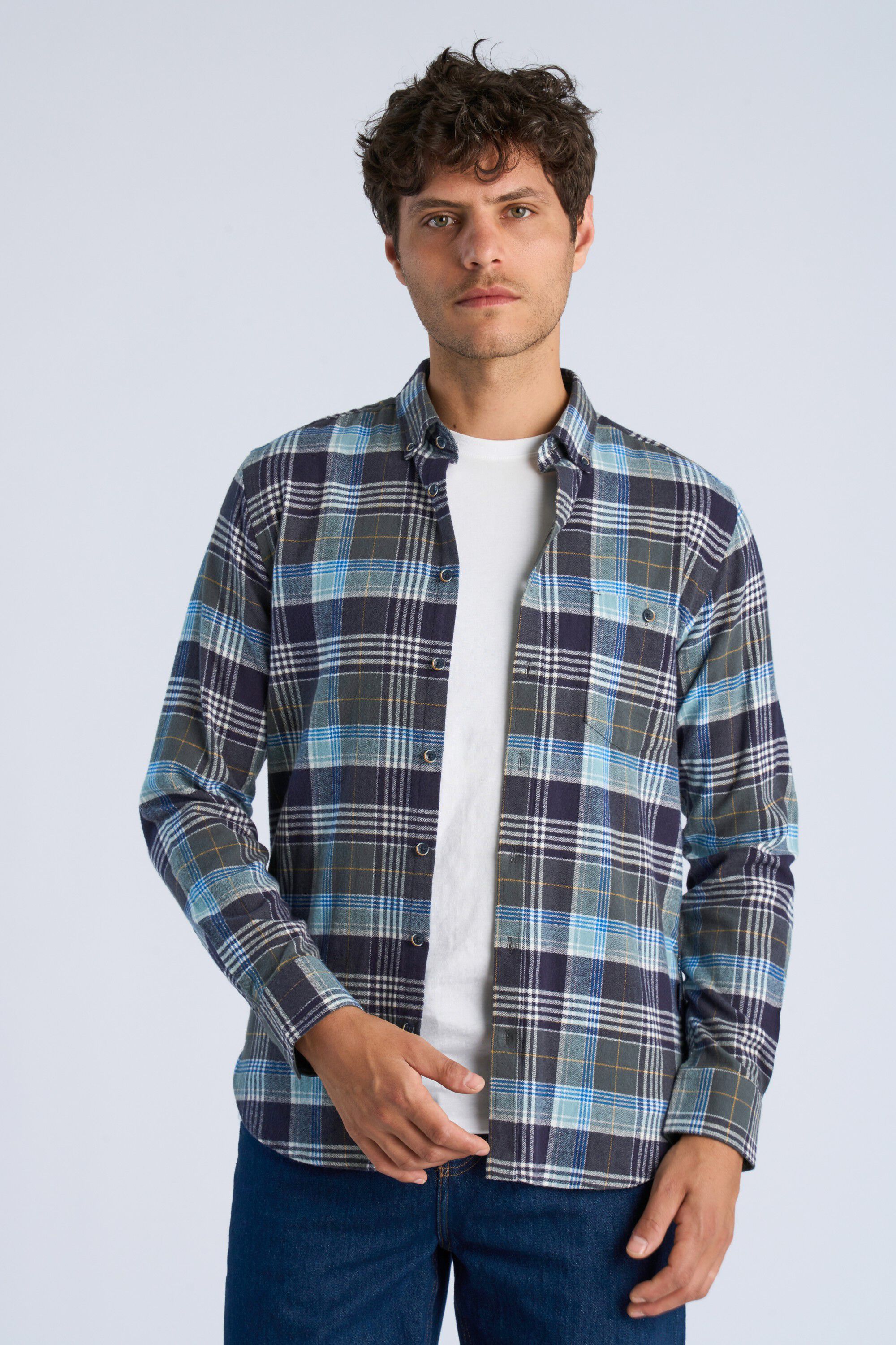 Large checked shirt L/S