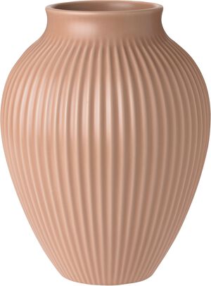 Knabstrup vas H 20 cm ripple mat dusty rose