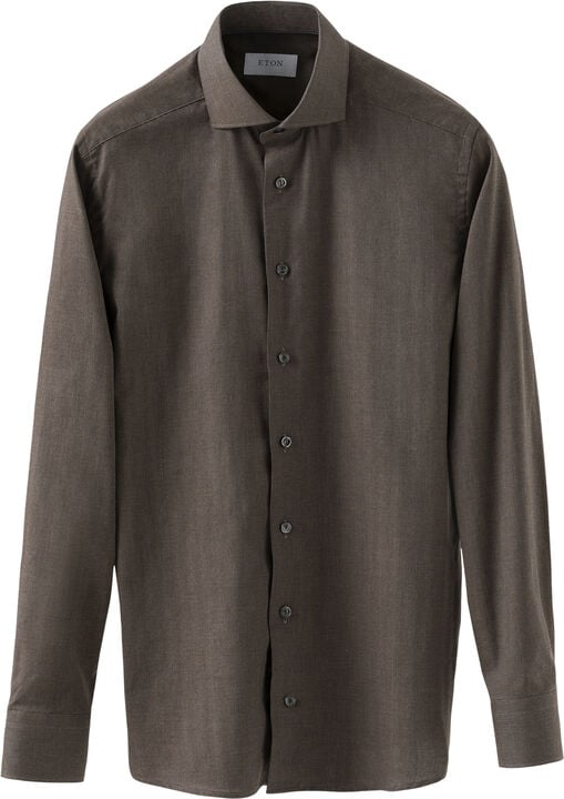 Slim Fit Herringbone Wrinkle Free Flannel Shirt