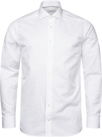 Contemporary Fit White Solid Cotton Linen Shirt