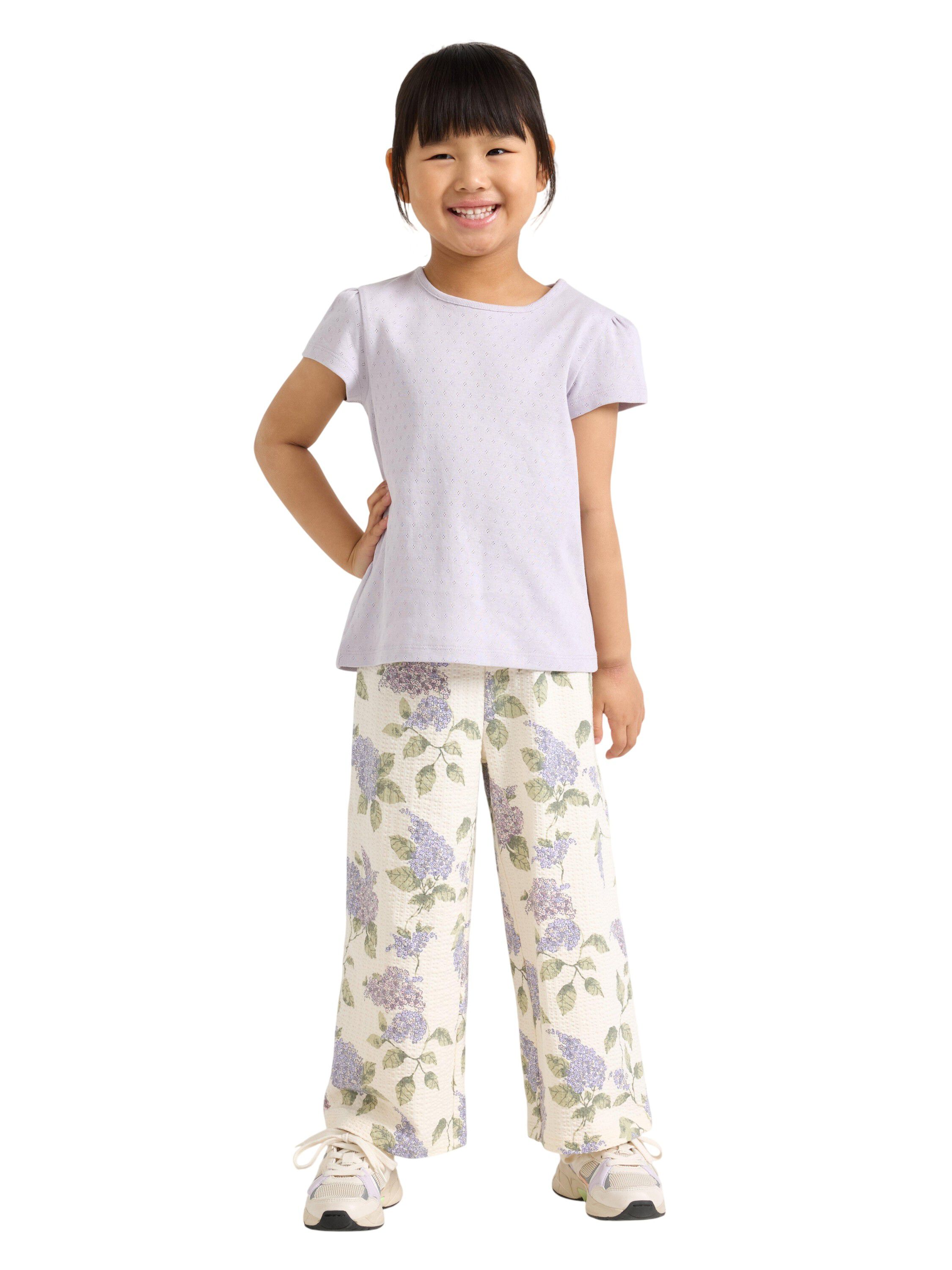 Wide trousers with structure allove