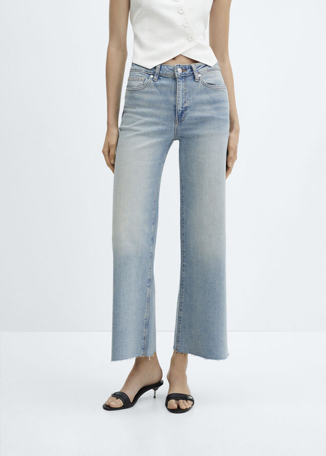 Wideleg mid-rise jeans