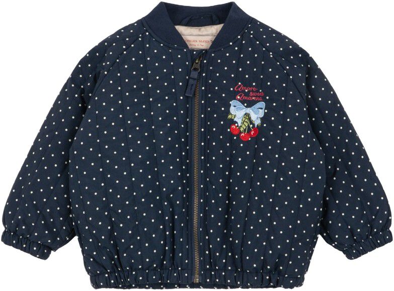 Juno Printed Dot Bomber Jacket