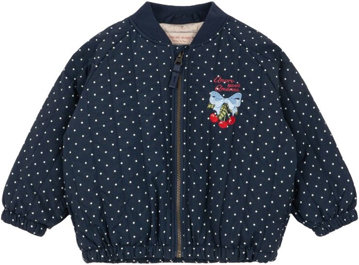 JUNO PRINTED DOT BOMBER JACKET