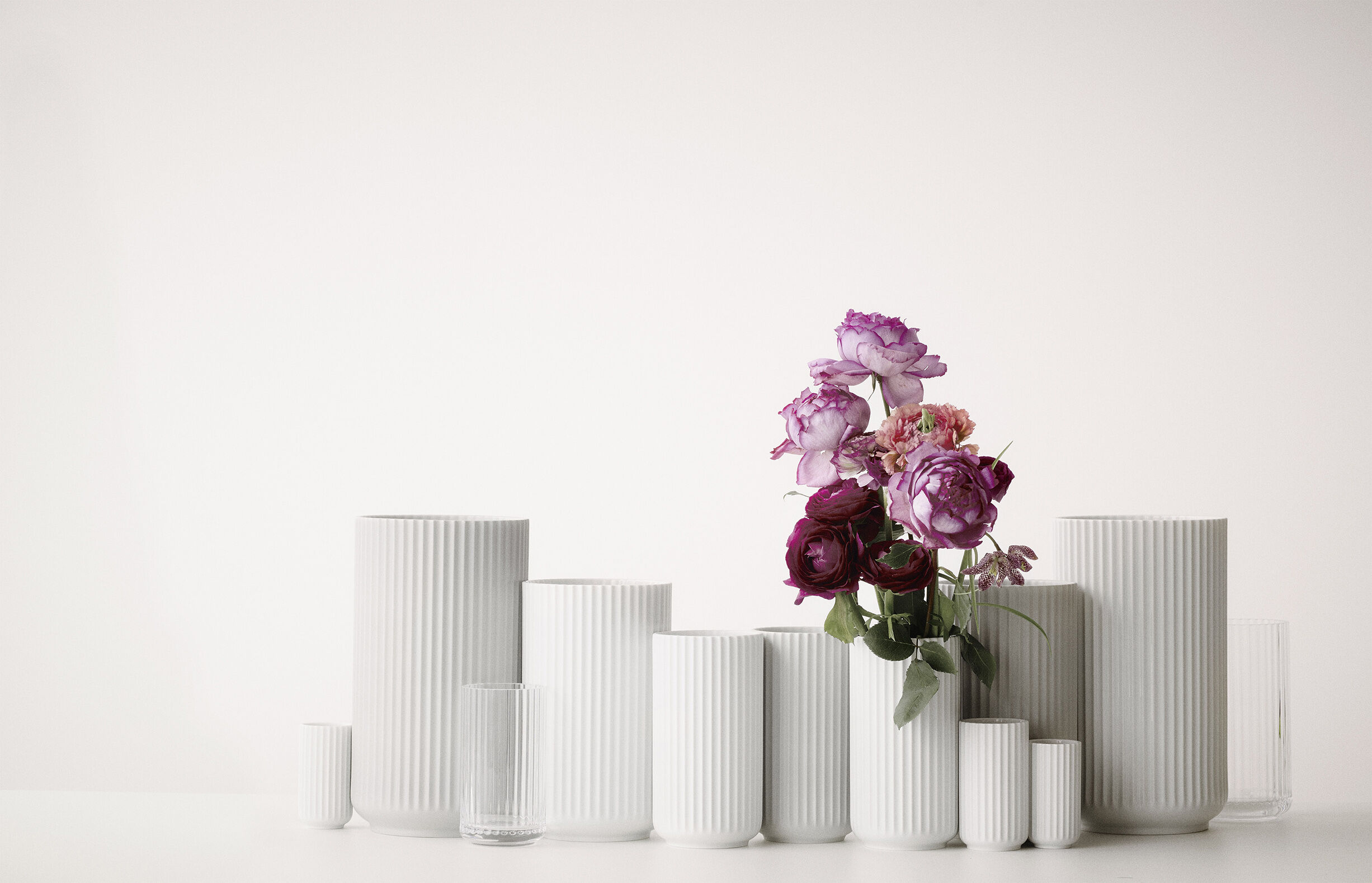 Lyngbyvasen 15 cm Vit