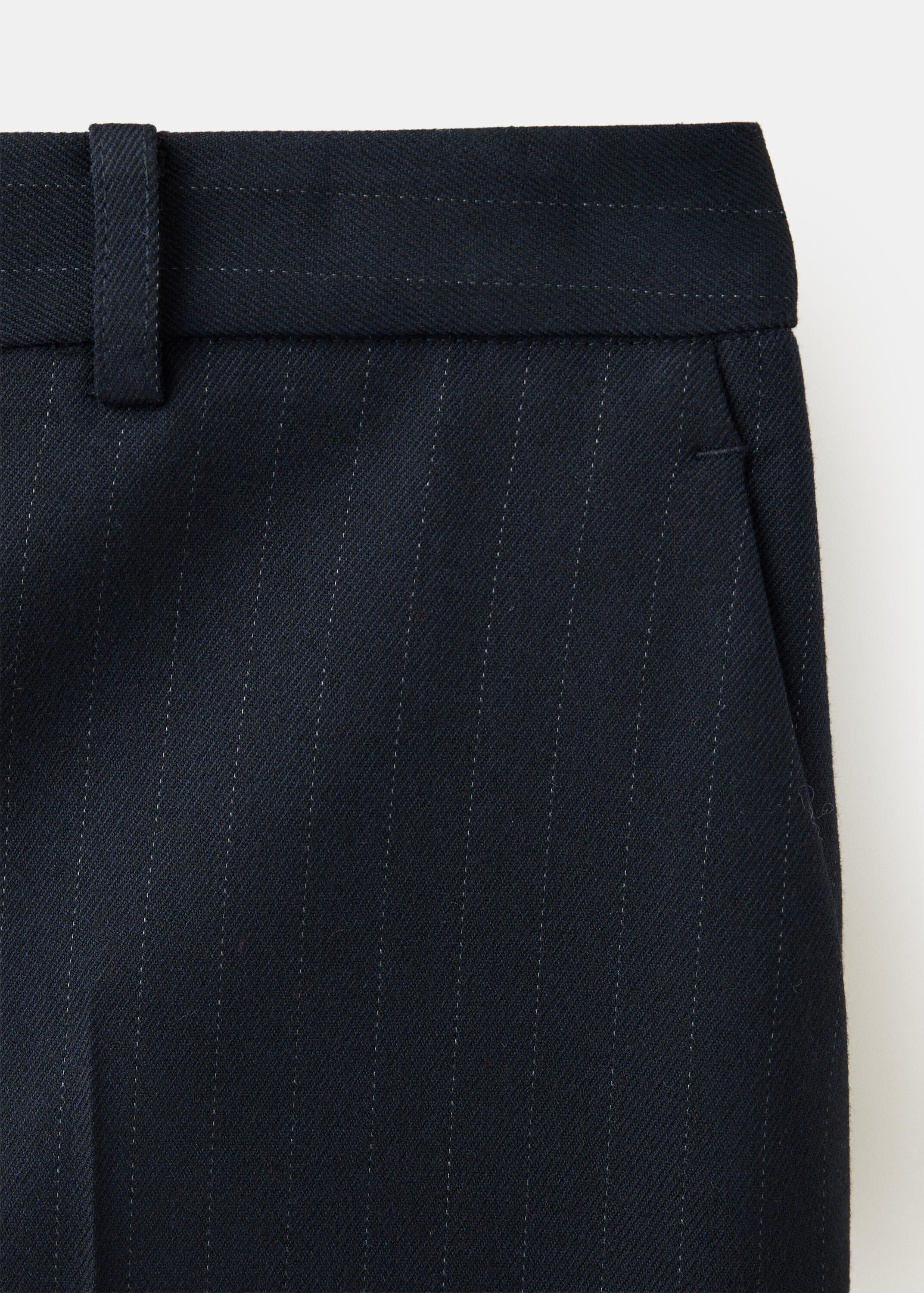 Chalk-stripe straight trousers
