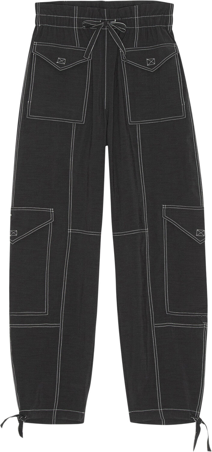 Light Slub High Waist Pocket Pants