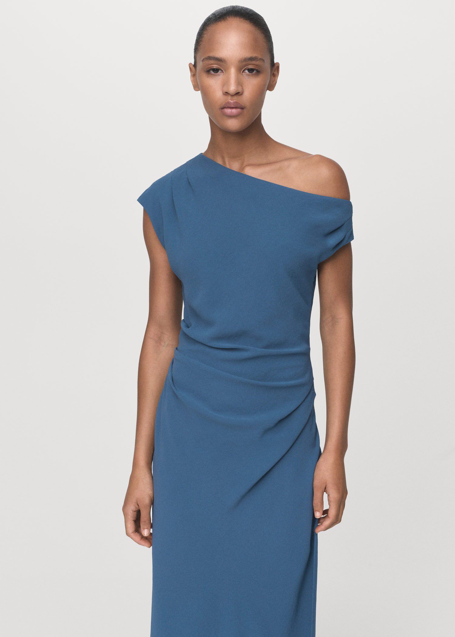 Asymmetrical midi-dress
