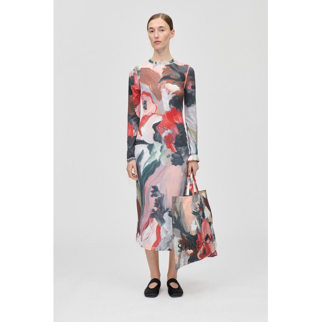 2244 Stocking Jersey, Pullover Long Sleeve Midi Dress