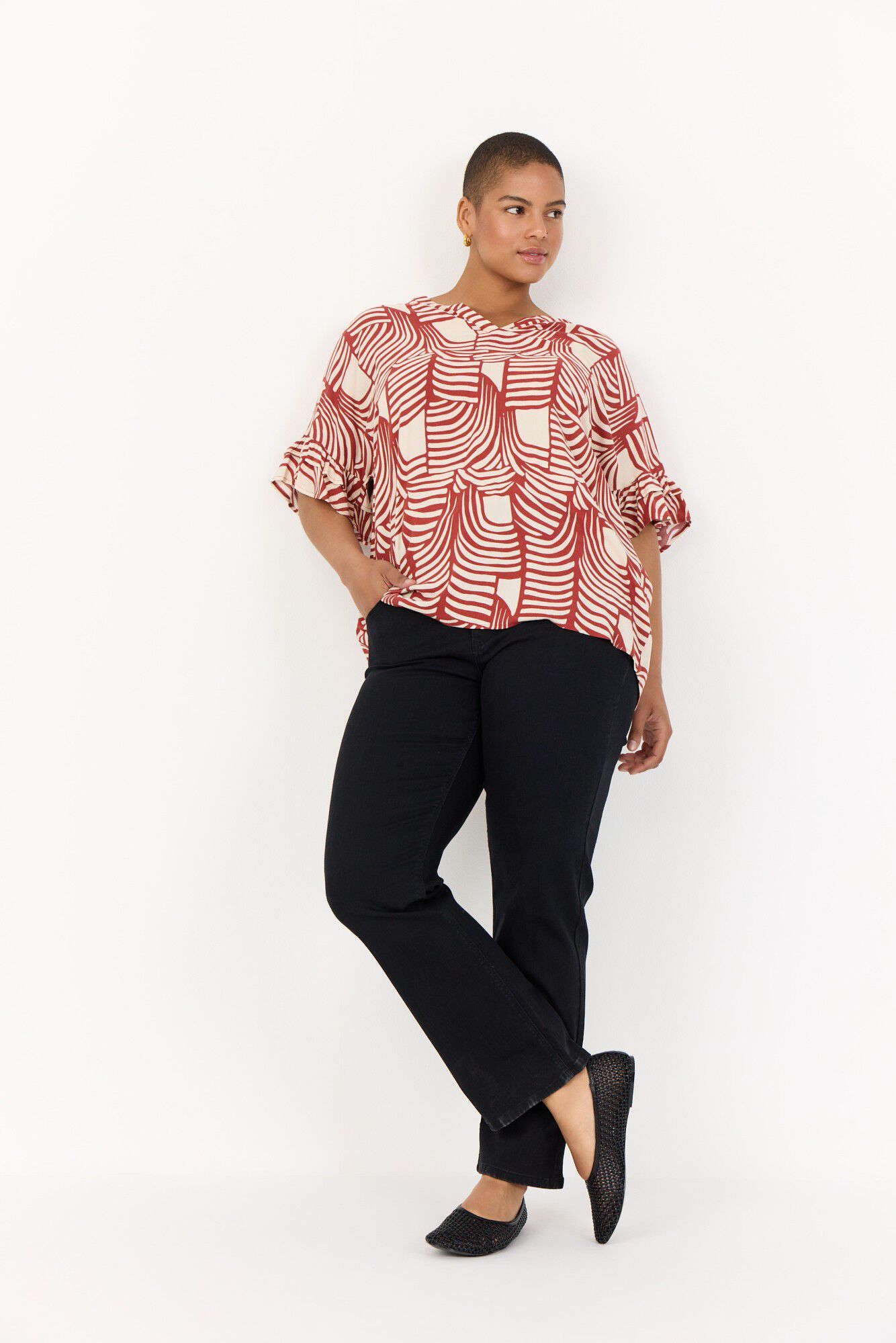 Curvy WA-LOVIS 1 Bluse R&oslash;d