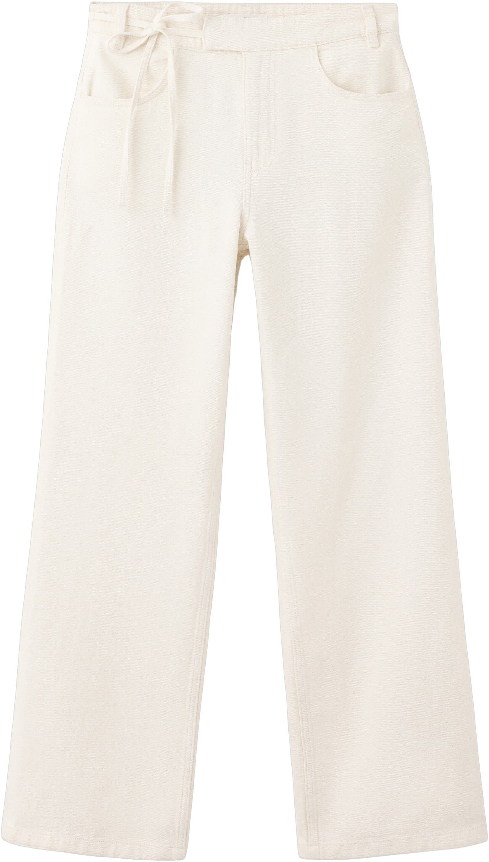 Low-rise tie jeans