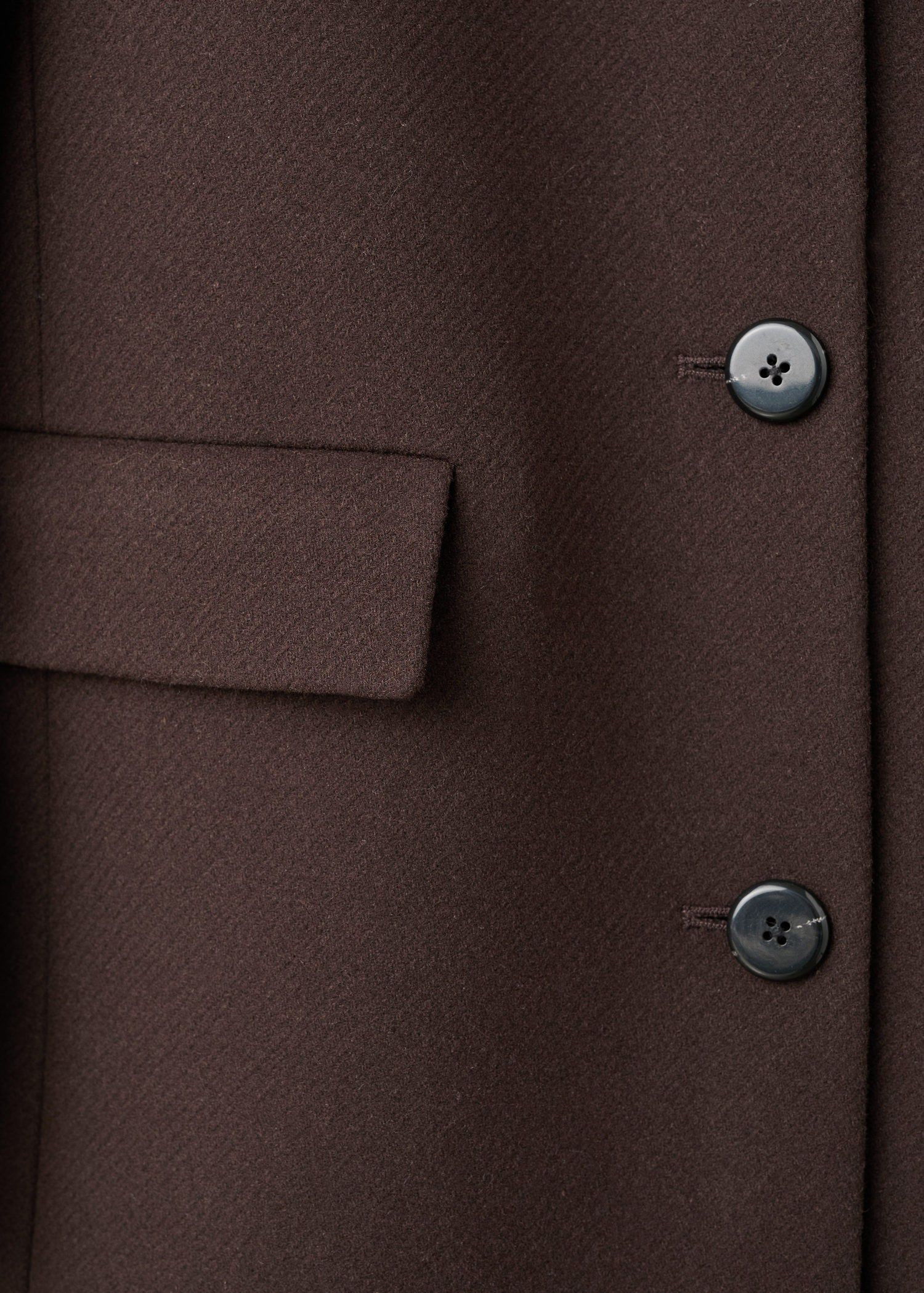 Wool coat with fur collar