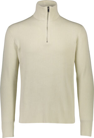 Half zip rib knit