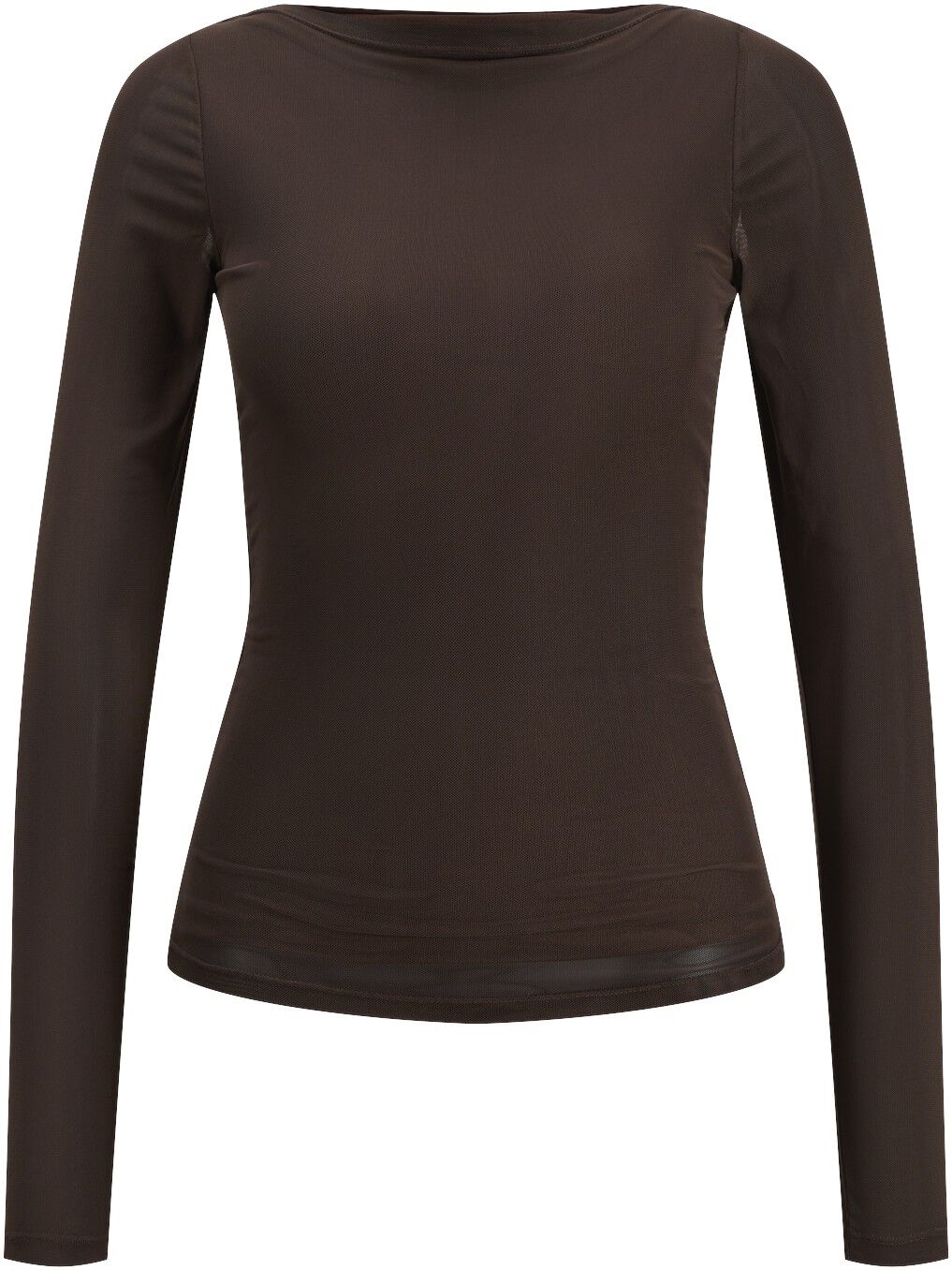 JXMINNA MESH LS BOATNECK TOP WVN
