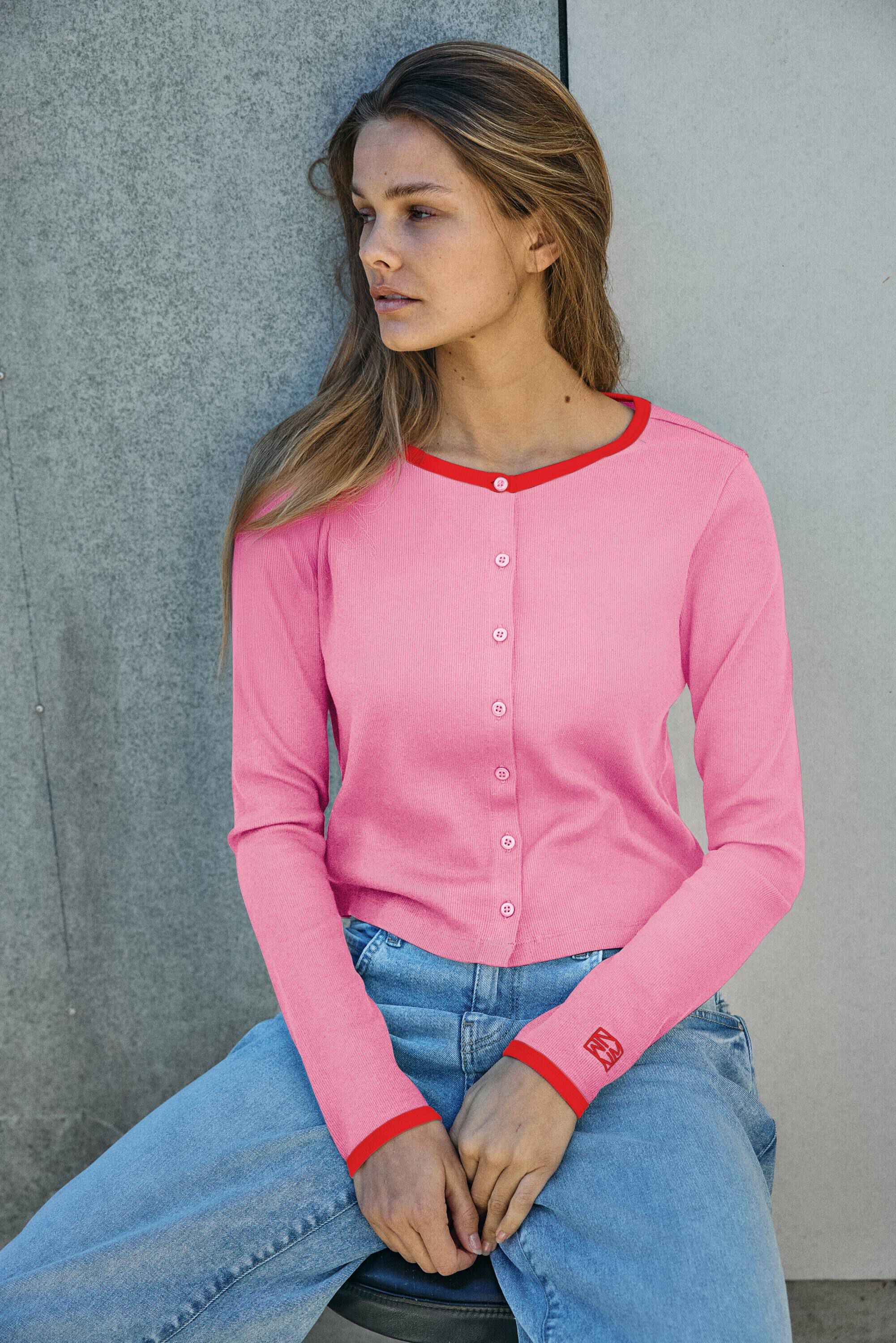 Nmjudy L/S Contrast Cardigan Jrsfwd Noos