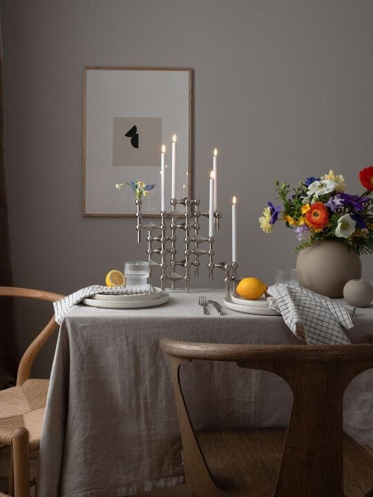 STOFF Nagel ljusstake krom