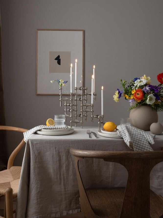 STOFF Nagel ljusstake krom