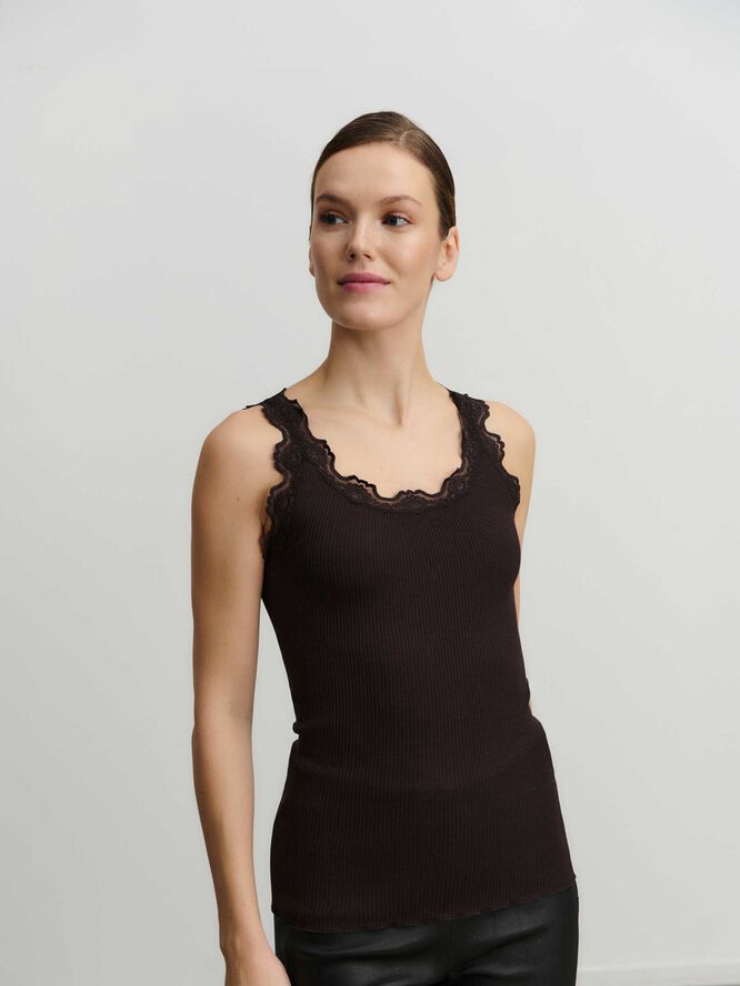 RWBabette Silk SL U-neck Lace Top