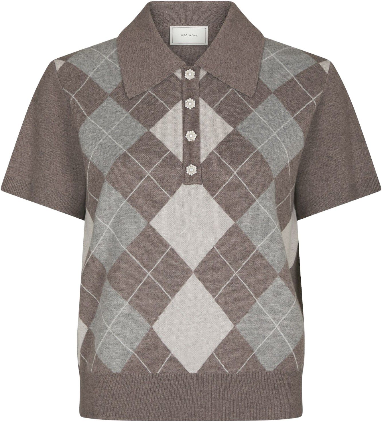 Gia Check Knit Blouse