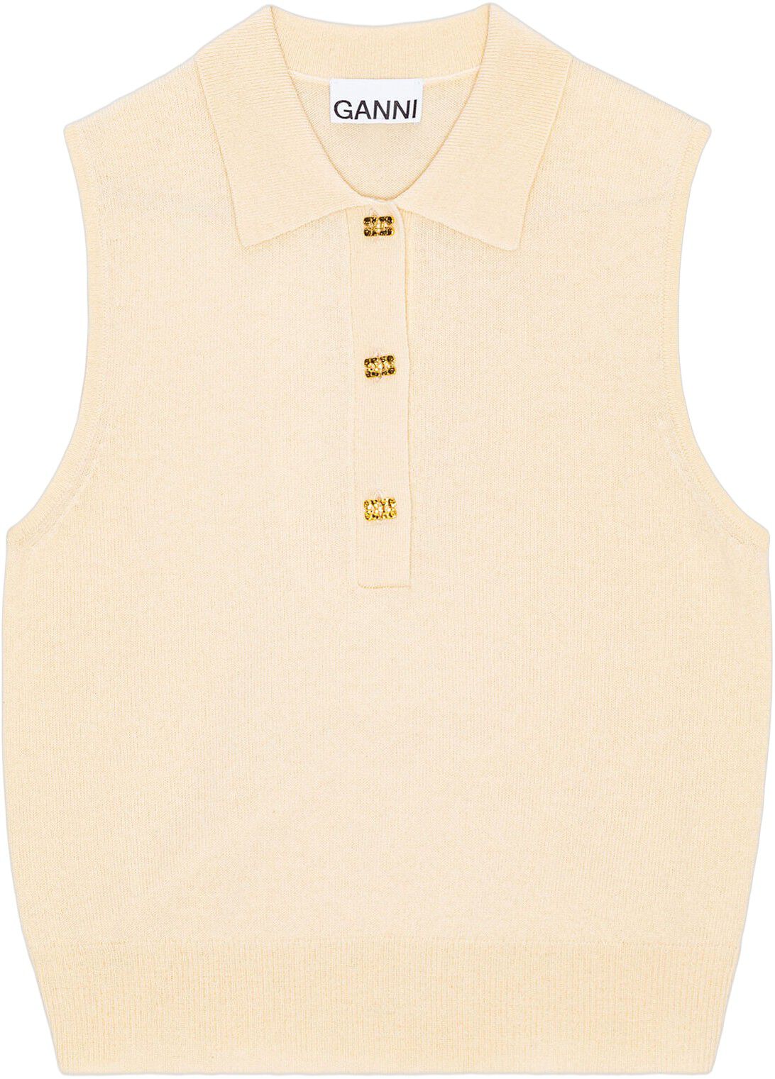 Cashmere Mix Sleeveless Polo - Soli