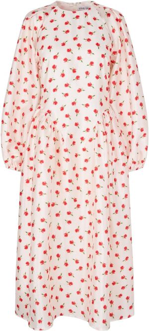 2067 Flat Textured Poly, Long Sleeve Voluminous Dress