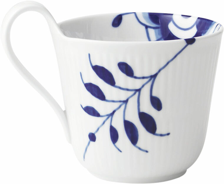 Blue Fluted Mega 33 cl kopp med h&ouml;gt handtag