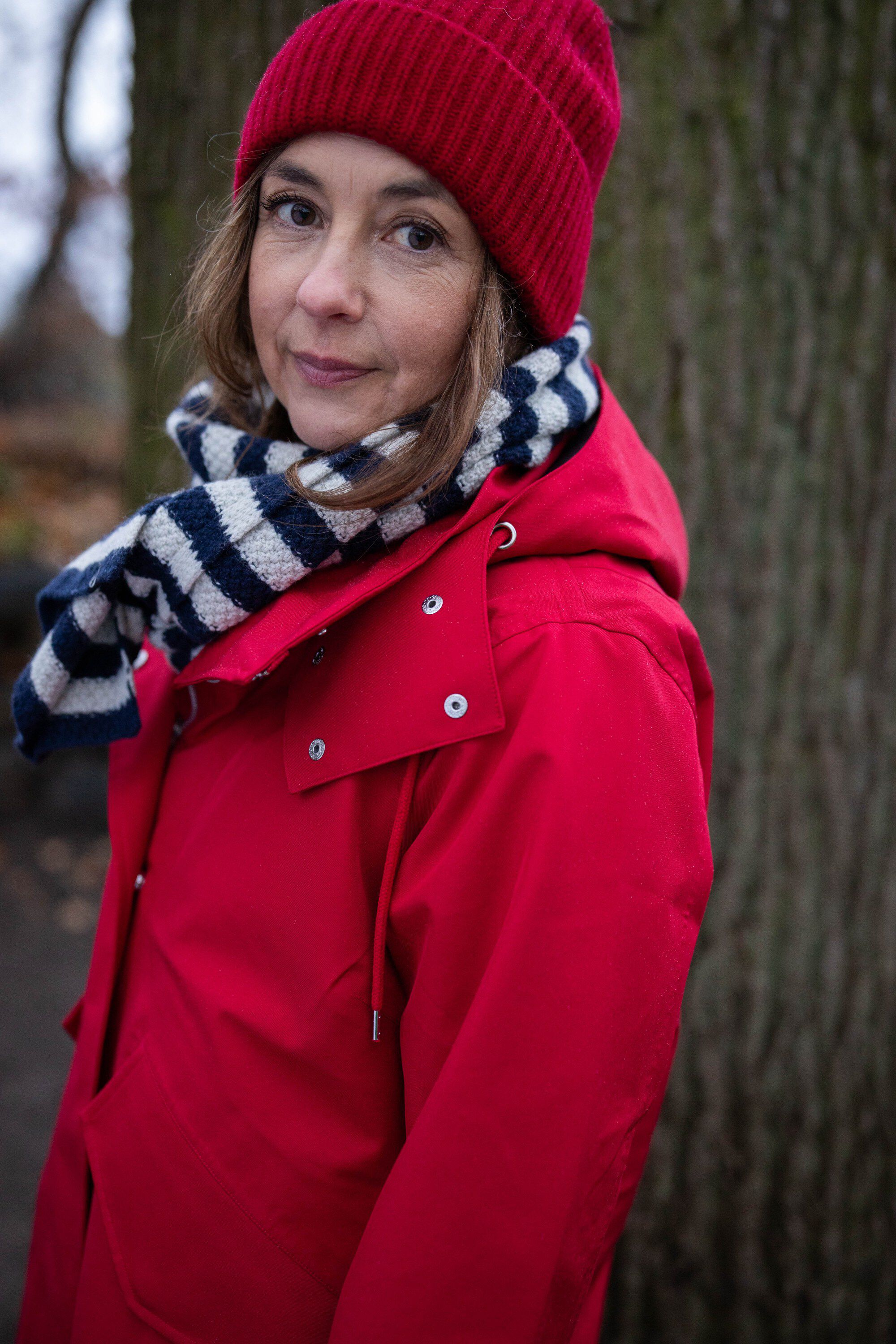 Danewest Wind Rain Parka Dk Red