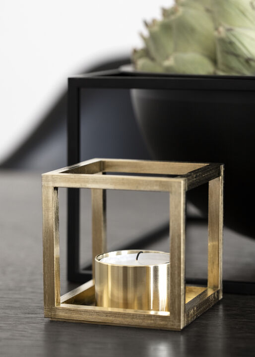 Kubus T, Candle Holder, Gold Plated