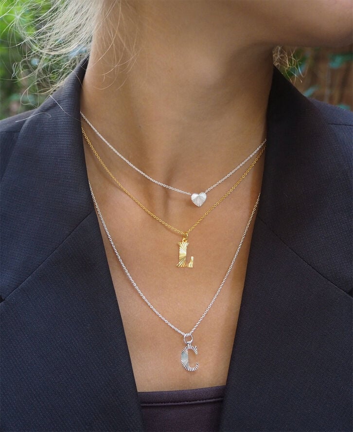 Reflection Letters, gold-plated sterling silver-A