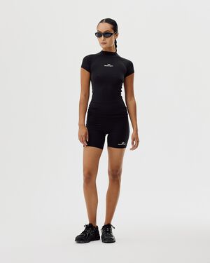 Wmns Mock Neck Stretch T-shirt